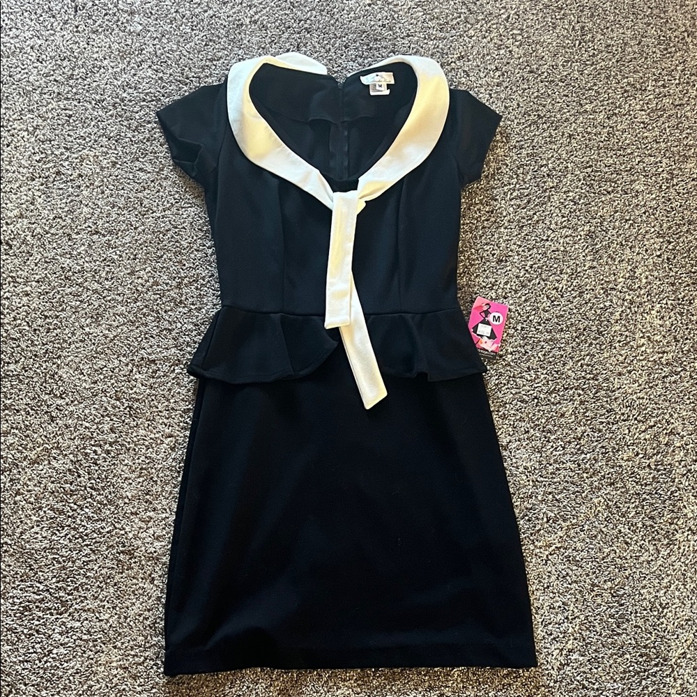 Elegant Black and White Dress